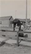 (THE ENDS) A choice group of 34 delightful snapshots featuring men and women bending over,